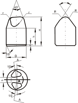 Carboneto de tungstênio Buttons