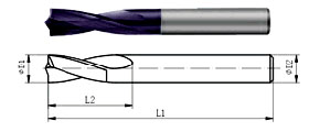 Tungsten Karbid Bohrer-Type A14