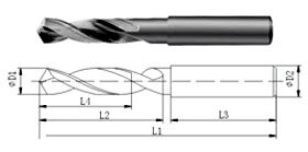 Tungsten Karbid Bohrer-Type A3