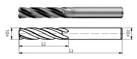 Tungsten Karbid Bohrer-Type A8