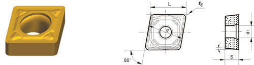 Indexable Inserta Tipo C CCMT-HKR