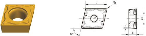 Indexable Inserta Tipo C CCMT-HPF