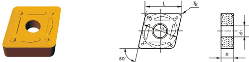 Indexable Inserta Tipo C CNMG-ZG