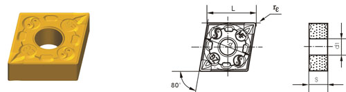 Indexable Inserta Tipo C CNMG-ZM