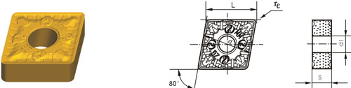 Indexable Inserta Tipo C CNMG-ZMM