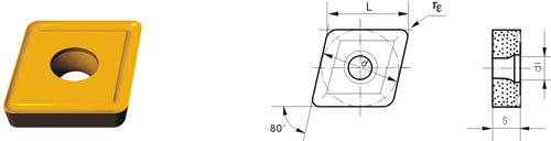 Indexable Inserta Tipo C CNMT-V