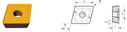 Indexable Inserta Tipo C PGT-ZM