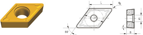 Indexable Inserta Tipo D DCMT-HKM