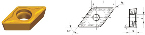 Indexable Inserta Tipo D DCMT-HPR