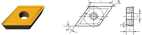 Indexable Inserta Tipo D DCMT-V