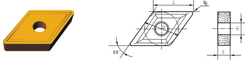 Indexable Inserta Tipo D DNMG-M