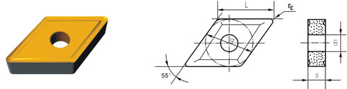 Indexable Inserta Tipo D DNMG-V