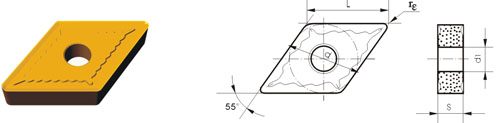 Indexable Inserta Tipo D DNMG-ZM