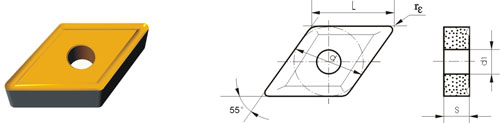 Indexable Inserta Tipo D DNMM-V