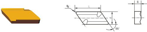 Indexable Inserta Tipo K KNUX-L11