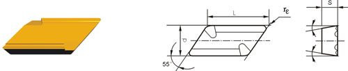 Indexable Inserta Tipo K KOUX-R11