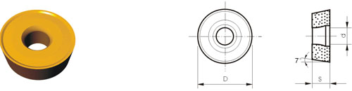 Indexable Inserta Tipo R RCMT-V