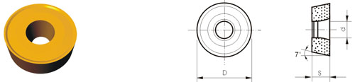 Indexable Inserta Tipo R RCMX-ZV