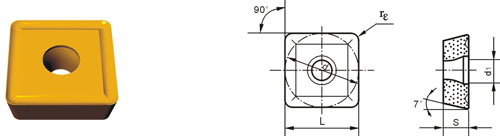 Indexable Inserta Tipo S SCMT-V