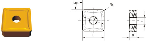 Indexable Inserta Tipo S SNMG-ZF