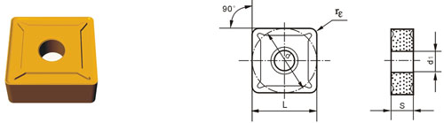 Indexable Inserta Tipo S SNMG-ZF3