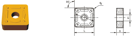 Indexable Inserta Tipo S SNMG-ZG