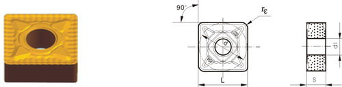 Indexable Inserta Tipo S SNMG-ZKM