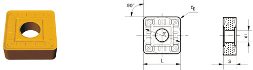 Indexable Inserta Tipo S SNMG-ZM24