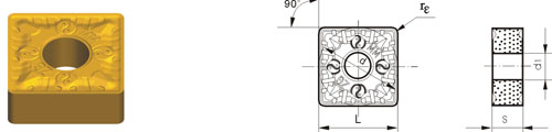 Indexable Inserta Tipo S SNMG-ZMM