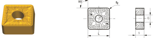 Indexable Inserta Tipo S SNMG-ZPM