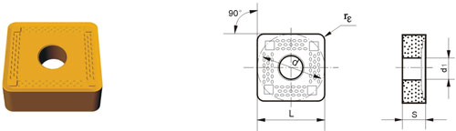 Indexable Inserta Tipo S SNMM-ZR51
