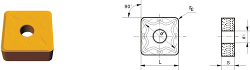 Indexable Inserta Tipo S SNMM-ZR53