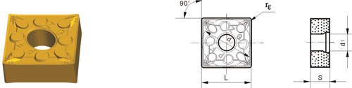 Indexable Inserta Tipo S SNMT-ZPF