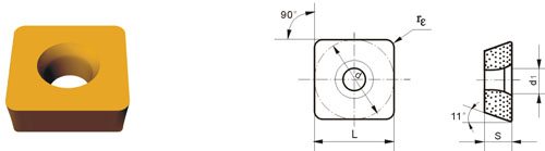 Indexable Inserta Tipo S SPGB