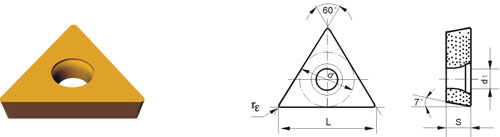 Indexable Inserta Tipo T TCGW