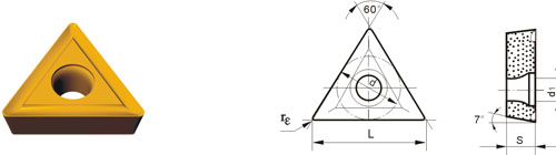 Indexable Inserta Tipo T TCMT-V