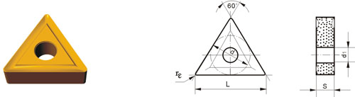 Indexable Inserta Tipo T TNMG-V