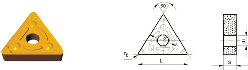 Indexable Inserta Tipo T TNMG-ZG