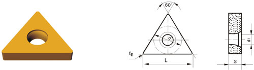 Indexable Inserta Tipo T-TNUW