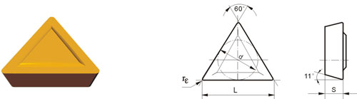 Indexable Inserta Tipo T TPUR-T