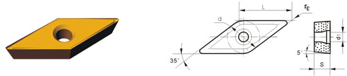 Indexable Inserta Tipo V VBMT-V