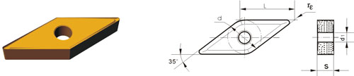 Indexable Inserta Tipo V VNMG-V