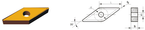 Indexable Inserta Tipo V VNMM-V