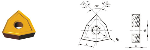 Indexable Inserta Tipo W WNMG-V