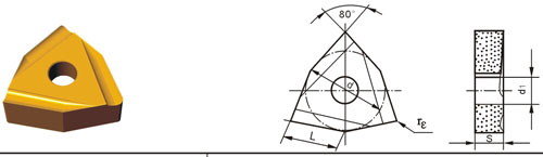 Indexable Inserta Tipo W WNMM-C