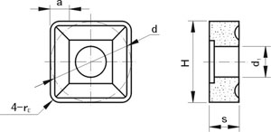 Mecánicamente Sujetos al Suelo Inserta Tipo 4V