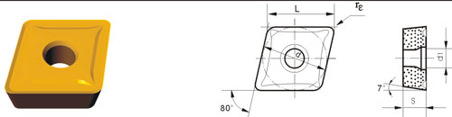 Indexable Inserta Type C CCMT-ZF