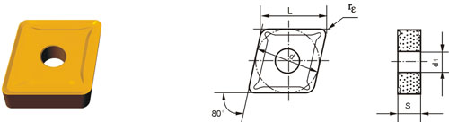 Indexable Inserta Type C CNMG-ZF