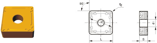 Indexable Inserta Type S SNMG-ZF1