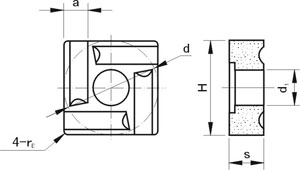 Mecánicamente Sujetos al Suelo Inserta Type 4A